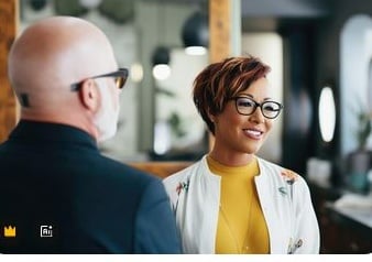 Professional consultation - two people in conversation